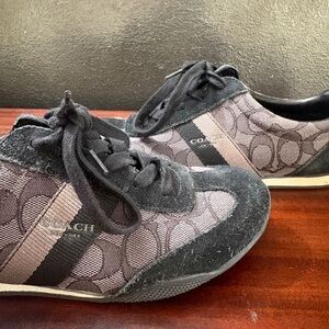 Coach Black and Gray Signature Sneakers